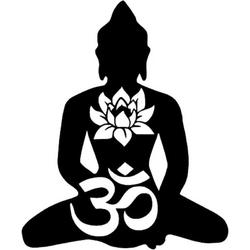 Wellness-House | Zen Sticker Lotus Ohm Meditatie Zwart | Autosticker | Laptopsticker | Woondecoratie | Wandsticker | Weersbestendig | Zen Sticker | Buddha Sticker | Ohm | Lotus | Meditatie | Zen